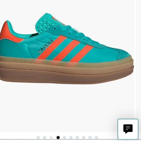 Adidas Gazelle Bold Mint/impact Orange Sz 9 - Picture 4 of 6